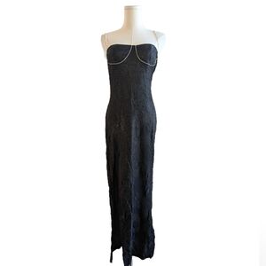 🎀 Date Night 🎀 black sparkling bodycon maxi dress